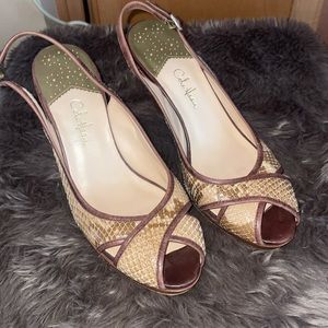 Cole Haan x Nike Air Amaya Snake Python Slingback Sandals Wedges Heels 8.5 B